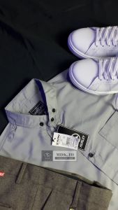 Kemeja Polos Pria Lengan Panjang Slimfit Casual Katun