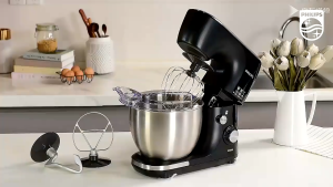 ฟิลิปส์ เครื่องผสมอาหารแบบตั้งโต๊ะ HR7922/90 เครื่องผสมแป้งอัตโนมัติเต็มรูปแบบสำหรับใช้ในบ้าน ความจุขนาดใหญ่ 5 ลิตร เครื่องผสมอัจฉริยะ เครื่องตีไข่ เครื่องเตรียมอาหาร เครื่องช่วยทำขนม