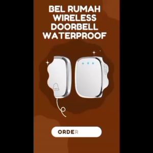 Bel-002: Bel Rumah Wireless 36 Ring Tunes & 4 Level Volume Lonceng Doorbell