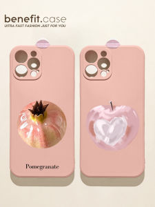 Benefit Artistic Ins Style Simple Fruit Silicone Phone Case Full Cover Anti-Fall for iPhone 16 pro Max Apple 15 pro 13 New 14 Set 12 Creative 11 XS Max XR