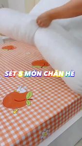 Chăn Hè Sét 5 Món Chăn Ga Gối Cỡ Ga Giường dành cho đệm cao dưới 10cm Nhiều Mẫu Đẹp shop có bán lẻ 1 chăn hè - Mền hè trần bông 2 mặt giá tốt