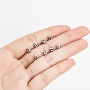 Stainless Steel Beads Spacer Beads diy Jewelry Accessories Handmade Bracelet Gasket Flat Round Beads