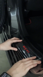 Carbon Fiber Side Sill Plate PROTON SAGA MC2 VVT 2016 - 2024 Premium Stainless Steel Car Door Step Sticker Protector