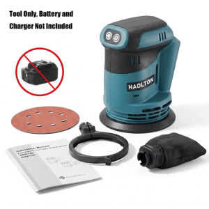 HAOLTON Brushless Cordless Random Orbital Sander 3-Speed Rechargeable Polisher Woodworking Fit Makita 18V 20V Battery
