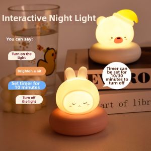 YUANSHENGDA | Voice-Activated Soft Light Baby Nursing Eye-Protection Sleep Lamp