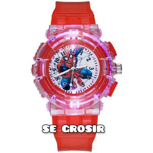 TERBARUJAM TANGAN ANAK2 COWOK SPIDERMAN MUSIC DAN LAMPU WARNA WARNI