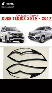 GARNISH LIST LAMPU DEPAN & BELAKANG RUSH/TERIOS 2015 2016 2017 HITAM DOFF & CHROME
