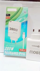 Carger Casan HP INF NOTE 40 PRO & Fat Charger 280w