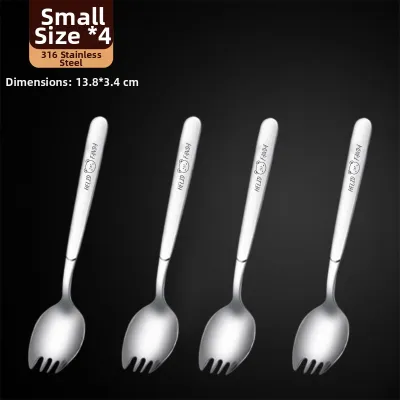 WODEBAIHUI | Multipurpose 316 Stainless Steel Fork and Spoon Set For Children