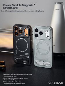 Ốp Lưng Điện Thoại WAKCAS cho iPhone 17 Pro Max Có Giá Đỡ Kim Loại Thiết Kế Thời Trang