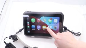 7 Inch Touch Outdoor IPX7 Waterproof External Portable Motorcycle Screen: Support CarPlay And Android Auto with Light Sensing Portable Moto GPS Navigation