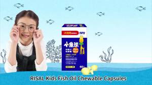 【脑袋好反应快】RISAL Kids Fish Oil Chewable Capsules - DHA EPA Omega-3 & Vitamin E