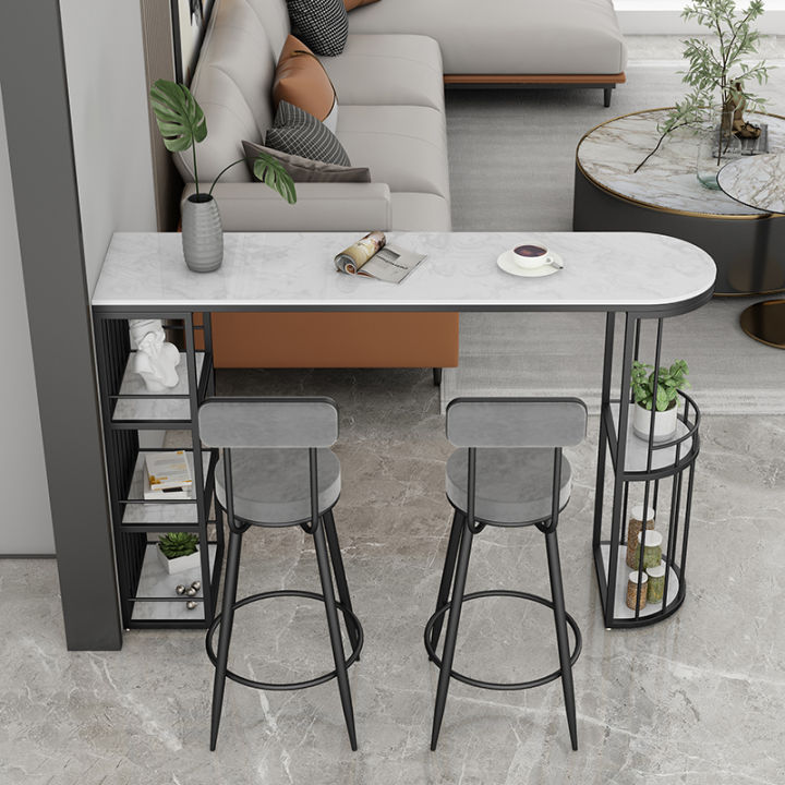 Living Room Bar Table Home Small Apartment Stone Plate Horizontal Hall