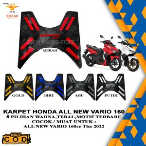 Pijakan Kaki Karpet Moto Honda All New Vario 160 Thn 2022 5 Pilihan Warna