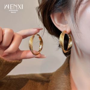 WENXI | Unique Design Earrings Gold