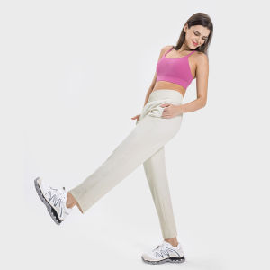 Slimming Fitness Yoga Pants Womens High Waist Straight Leg Sports Leisure Running Sweat Absorbent Quick Dry Breathable