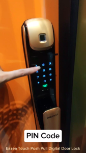 EAZEA Touch Push Pull Digital Door Lock | 5 IN 1 | Pin Code RFID Access Card Key FingerprintWifi | Free 2 Years On-site Warranty | 3000+ 5 Star Reviews | HDB Door Condo Door