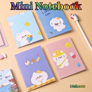 4/8/12pcs Cute Pocket Size Mini Notebook Portable Small Notepad for Student Office Home Compact Stationery Book Bear Cake Sky