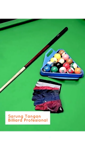 Sarung Tangan Billiard Tiga Jari Anti-Slip Anti-Licin Bahan Flexible Kulit Bernafas