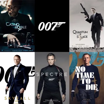 DVD 007 James Bond Daniel Craig (5 IN 1)