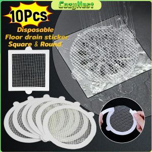 C.N. 10Pcs/pack Disposable Floor Drain Sticker Bathroom Anti-blocking Kitchen Sink Strainers
