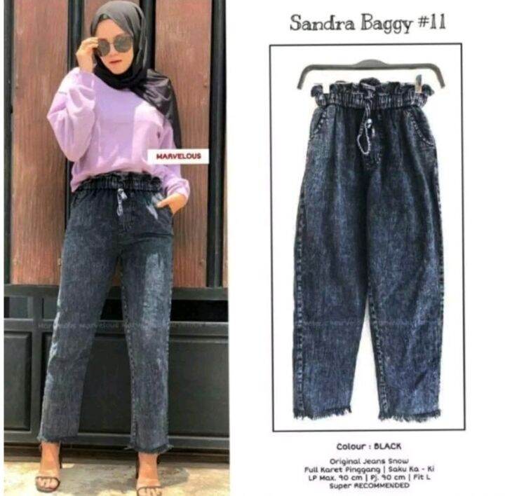 Baggy Jeans Wanita Jumbo Xl Xxl Xxxl Jumbo Boyfriend Jeans Rawis