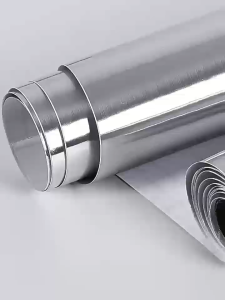 2m Glossy Silver Contact Paper Peel and Stick Waterproof for Kitchen Countertop