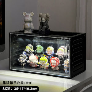 Sensor Luminous Blind Box Display Stand Acrylic Pop Mart Container Storage Box PopMart Hand-Made Cabinet