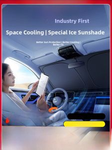 HELLOLEIBOO | New 2025 Car Sunshade Windshield Heat Insulation Board Interior And Exterior Use Sun Blocking Curtain For Small Cars
