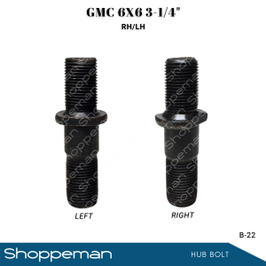 GMC 6X6 HUB BOLT WHEEL HUB BOLT DRUM BOLT 3-1/4" RH LH B-22