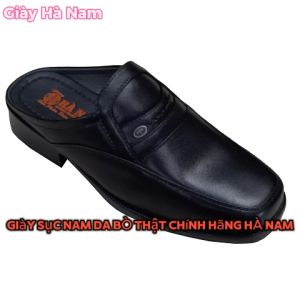 Dép Bít Mũi Nam HA NAM Da Bò Thật Cao Cấp GSB2078