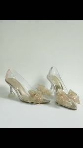 [FreeShip Max] Giày búp bê cao got gắn nơ xinh/giày bít công chúa NĐ248 - NGỌC ĐẠI THE FAST