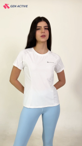 GEN ACTIVE Kaos Olahraga Wanita Baju Sport Padel Gym Pilates Pakaian Olahraga Cewek Running Dry Fit