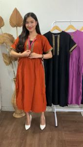 Daster Cibi polos kombinasi renda busui friendly