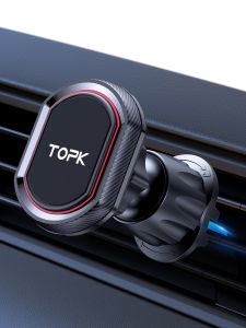 TOPK | TOPK Car Phone Holder Magnetic Phone Car Mount for Car Air Vent Windshield and Dashboard with Strongest Magnet for Cellphones