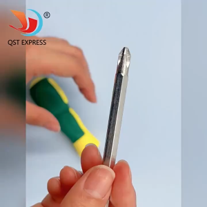 Double-ended Interchangeable Screwdriver Cross Slotted/Flat Screwdriver Handle Bolt Driver Screwdriver