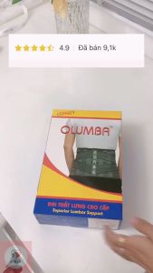 Đai thắt lưng Olumba Tặng kéo y tế 10cm