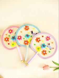 XIAOXIONGERBAN | Children DIY Craft Weaving Fan Material Kit