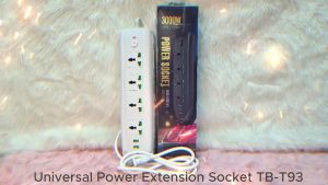 T&G TB-T93 Universal Power Extension Socket 3 USB Port 4 Power Strips Plug with Safety Switch Protection 2.4A Max