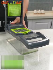 Multifunctional Vegetable & Fruit Cutter Stainless Steel Grater Chopper Peeler Nicer Dicer Slicer/ Alat Pemotong