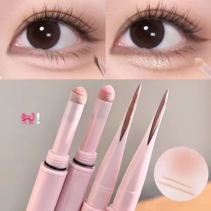 Hai đầu nằm tằm bút không thấm nước lâu dài ngọc trai mờ tốt sáng Bút tạo khối dưới mí mắt phác thảo Phấn Mắt Bút tạo khối cil