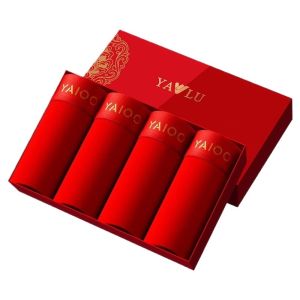 Quần Lót Nam Cotton Kháng Khuẩn Màu Đỏ Tươi Yaloo Quần Lót Nam Mùa Cưới Năm Rắn Quần Đùi Nam Cạp Vừa