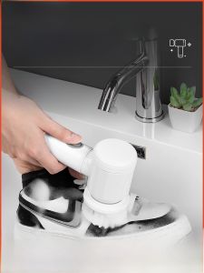 German For Home Electric Shoe Brush Cleaning Brush Soft Fur Sponge Does Not Hurt Shoes Leather Shoes Multifunctional Automatic Washing Shoes Handy Gadget