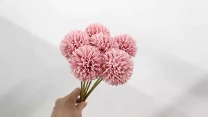 ดอกแดนดิไลออน Ball ดอกไม้ประดิษฐ์ ช่อดอกไม้ปลอมใส่แจกัน ดอกไม้ปลอมงานแต่งงานตกแต่งบ้านถือดอกไม้