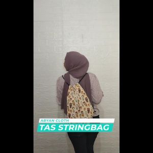 BAYAR DI TEMPAT Tas Gymsack  Tas Serut Motif Keren Kanvas Kekinian Untuk Pria Dan Wanita Kualitas Premium - Motif GAJAH