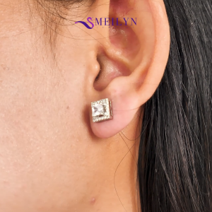 MEILYN Anting Tusuk Perak Motif List Kotak 0252230136