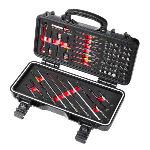 Geinxurn 66PCS Screwdriver Setwith 2.5" Nut Driver Ultra Torque & Fixed Impact Bits for Portable Metal Tool Boxes
