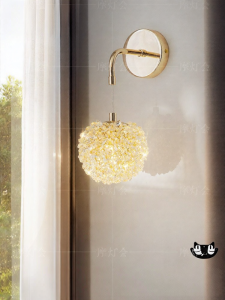 FANCY LAMP CLUB | Luxury French Style Crystal Creative Wall Art Bedside Wall Lamp