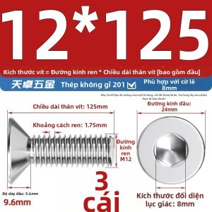 TIANZHUOJINSHU | Đinh Ốc Trụi Đầu Bằng Inox