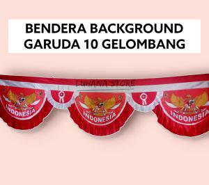 Bendera Background Garuda 10 Gelombang panjang